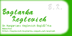 boglarka keglevich business card